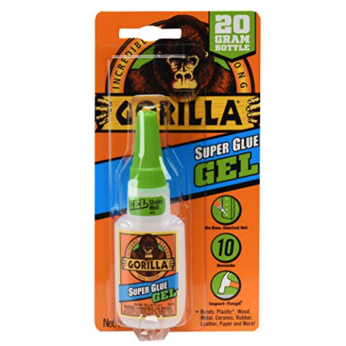 Gorilla Super Glue Gel, 20 Gram, Clear, (Pack of...