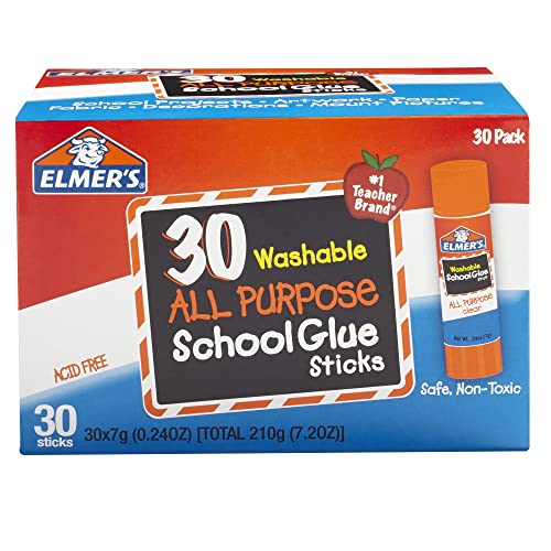 Elmer's All Purpose School Glue Sticks, Washable,...