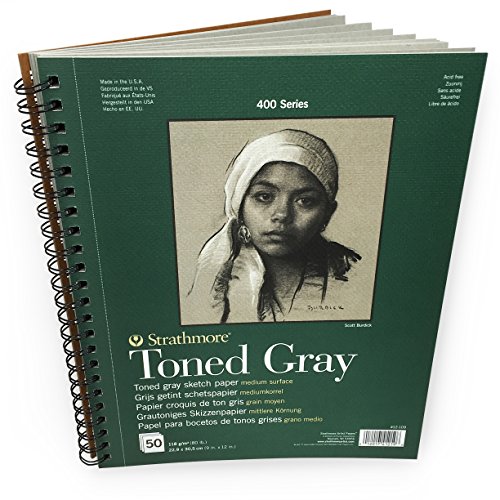 Strathmore 400 Series Sketch Pad, Toned Gray, 9x12...