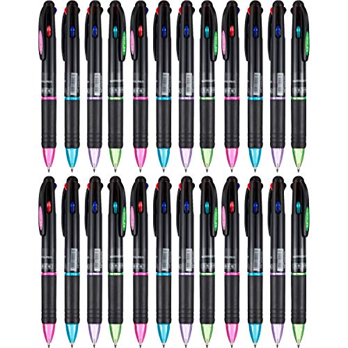JOVITEC 24 Pack Multicolor Ballpoint Pens 4-in-1...
