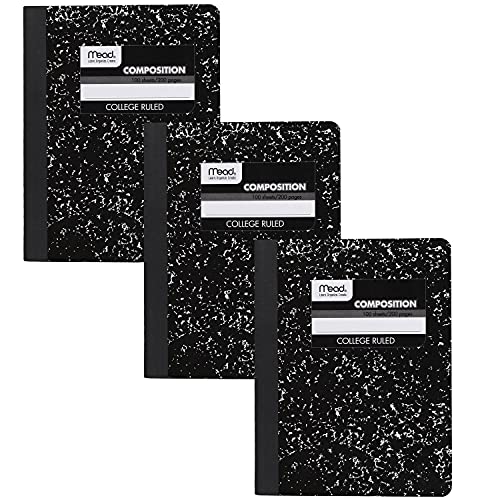 Mead Composition Notebooks, 3 Pack, College Ruled...