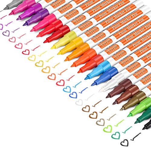 Acrylic Paint Marker Pens, 21 Colors Oil Based...
