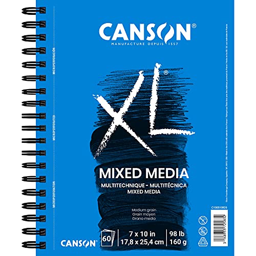 Canson XL Series Mixed Media Pad, Side Wire, 7x10...