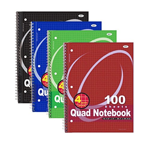RamPro Quad-ruled Spiral Notebook 10-1/2 X 8...