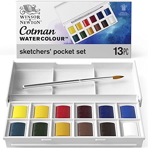 Winsor & Newton Cotman Watercolor Paint Set,...