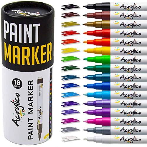 16 Paint Pens Acrylic Markers Paint Markers For...