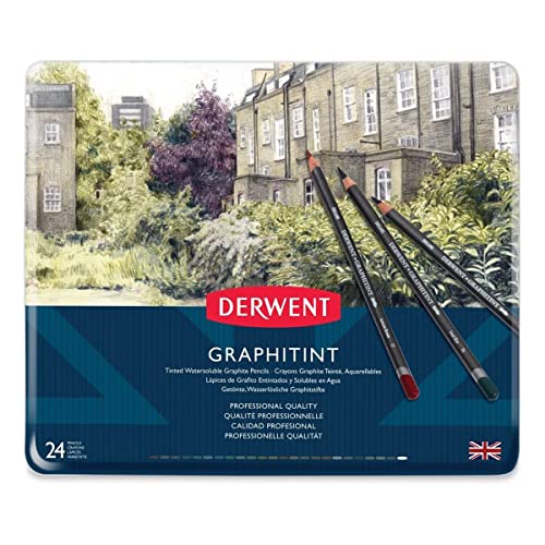 Derwent Graphitint Pencils Tin, Set of 24, Great...