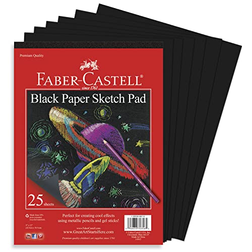 Faber-Castell Black Paper Pad - 25 Sheets of 9' x...