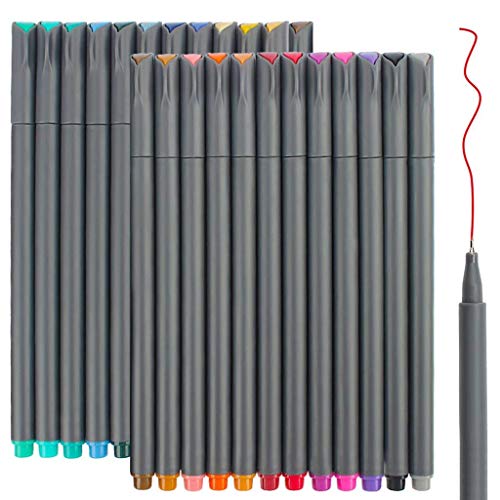 Taotree 24 Fineliner Color Pens, Fine Line Colored...