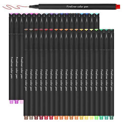 Colored Journal Planner Pens, 36 Felt Tip Pens...