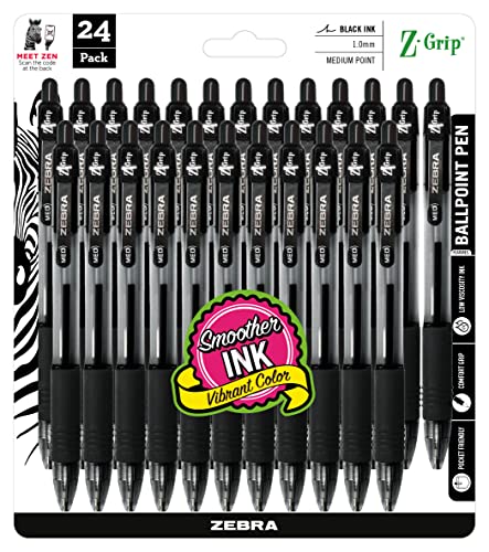 Zebra Pen Z-Grip Retractable Ballpoint Pen, Medium...
