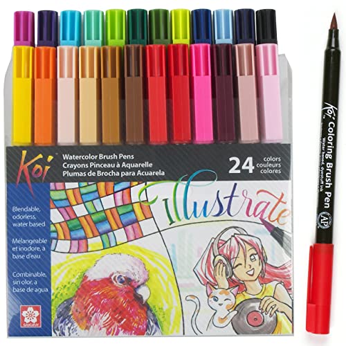 SAKURA Koi Coloring Brush Pens - Watercolor Brush...