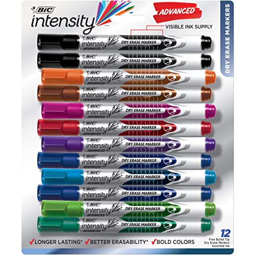 BIC Intensity Advanced Colorful Dry Erase Markers,...
