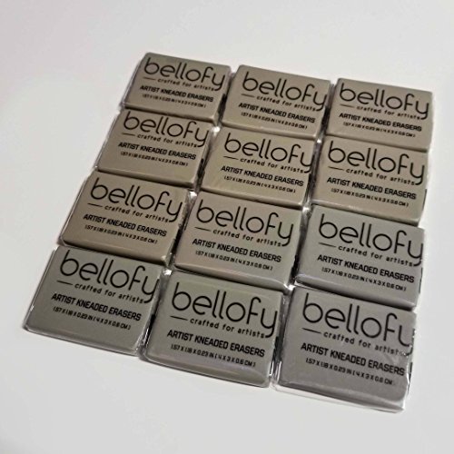 Bellofy 12 Kneaded Erasers for Drawing, Charcoal,...