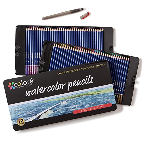 Colore Watercolor Pencils - Water Soluble Colored...