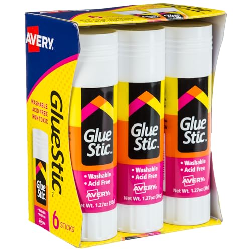 Avery Glue Stic, White, Washable, Non-Toxic,...