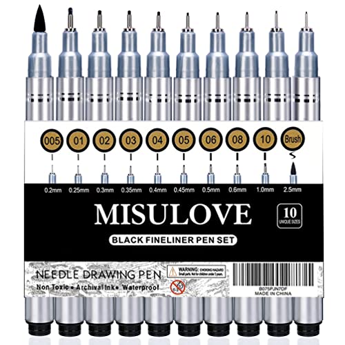 MISULOVE Fine Point Multi-Liner Pens - 10 Pack...