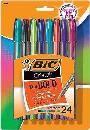 BIC Cristal Xtra Bold Ballpoint Pens, Bold Point...