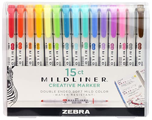 Zebra Pen Mildliner Double Ended Highlighter Set,...