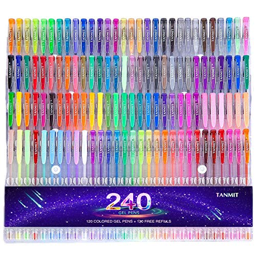 Gel Pens,Tanmit Gel Pens Set, 120 Colored Gel Pen...