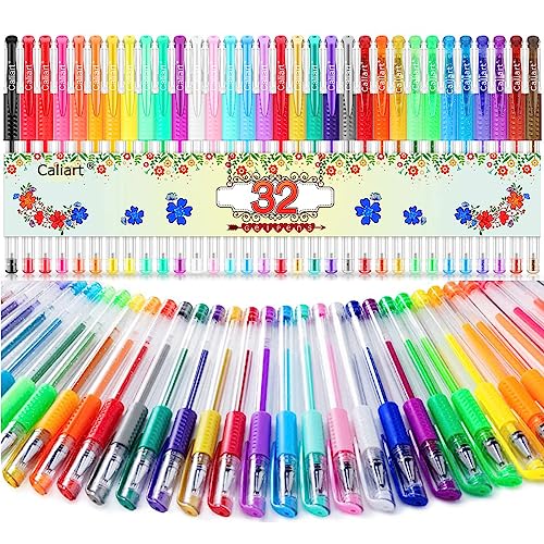 Caliart Gel Pens, 40% More Ink Colored Gel Markers...