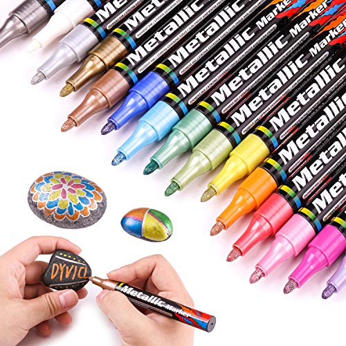 Dyvicl Metallic Markers Paint Markers, Broad Tip...