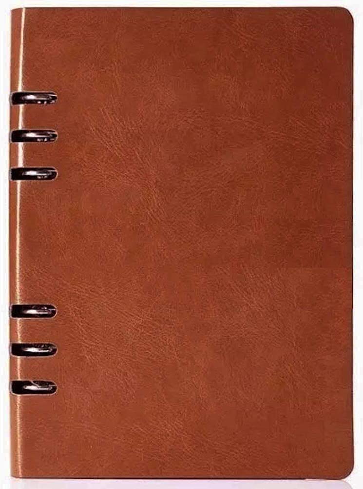 A5 Leather Refillable Leather Binder Journal Notebook