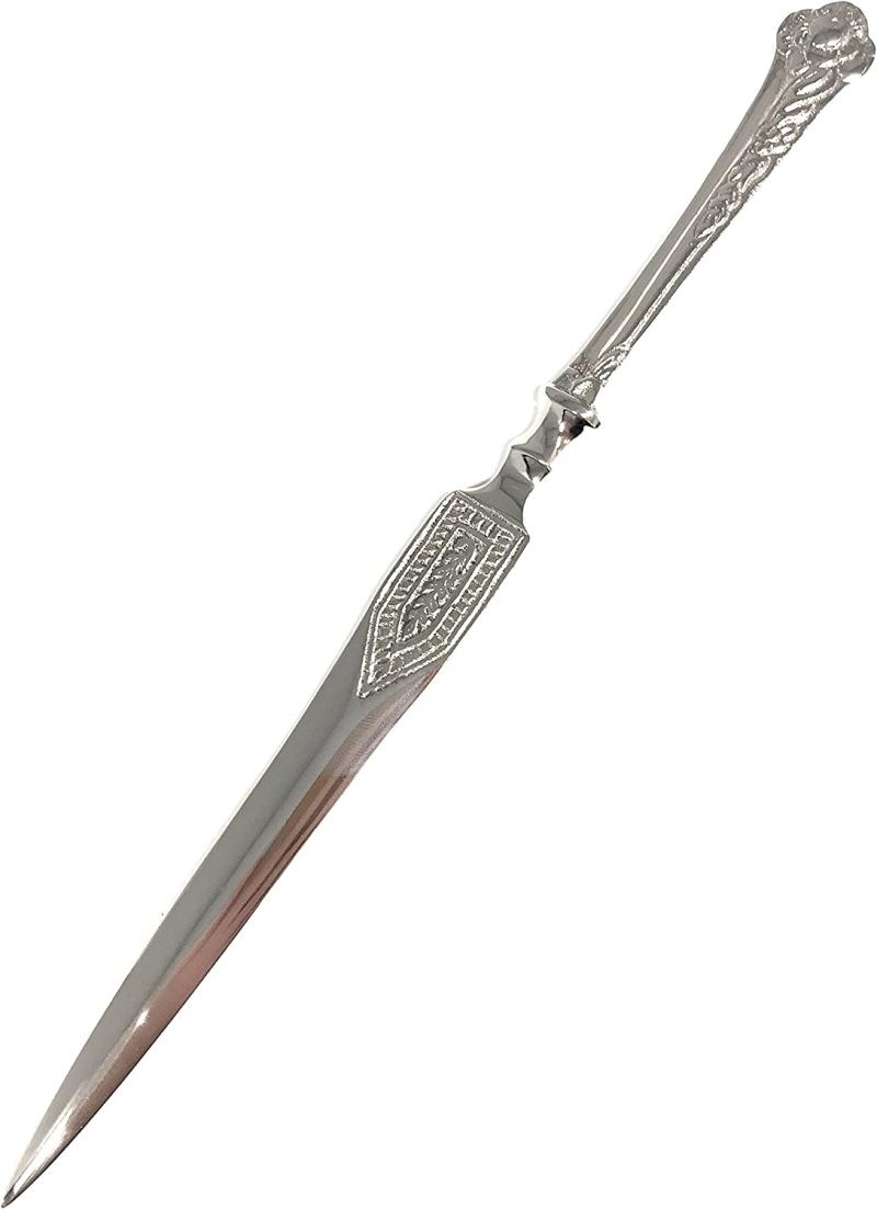 Madison Bay Company Nickel Plated Embossed Floral Letter Opener
