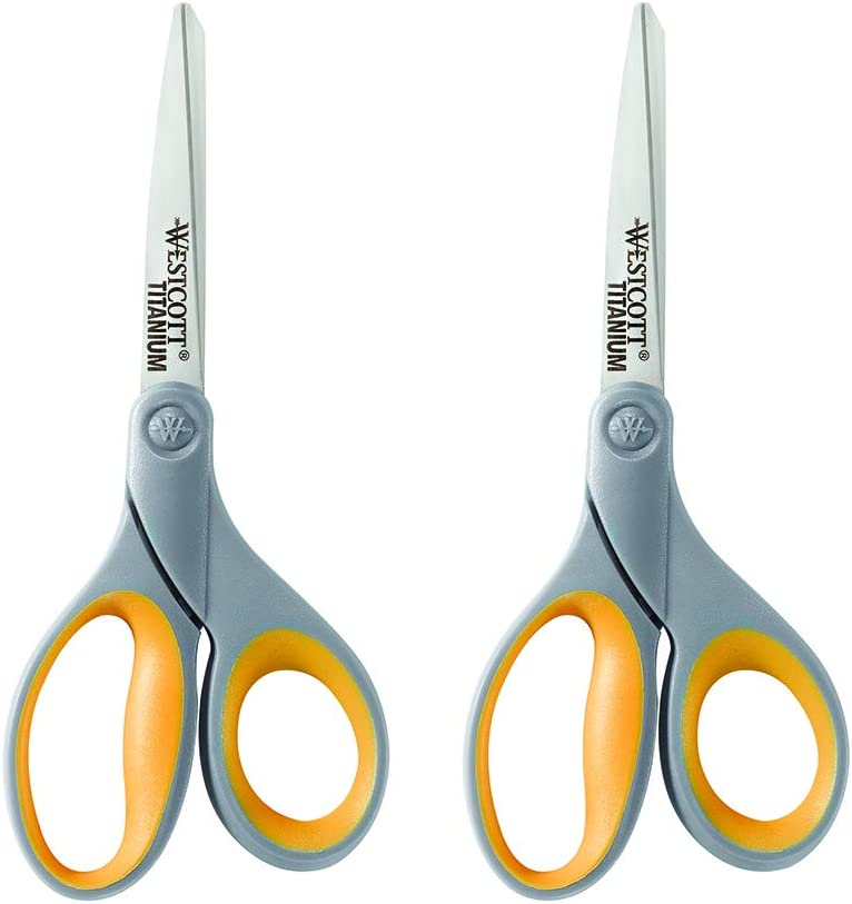 Westcott 13901 8-Inch Titanium Scissors For Office and Home