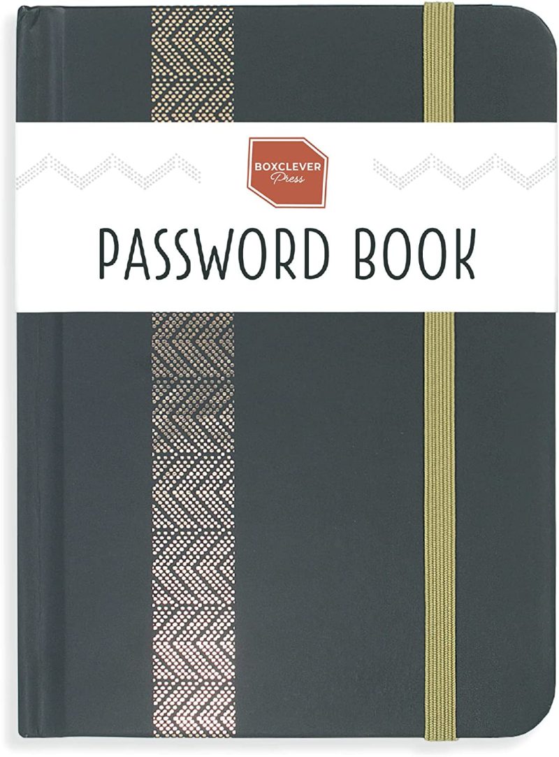 Boxclever Press Password Book with Alphabetical Tabs